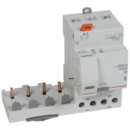 Legrand - Bloc diff adaptable DX3-vis-4P-400V-63A-typeF-300mA-Disj 1mod/pole-cabl trad - 410546
