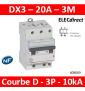 Legrand - Disjoncteur DX3 - 3P - 20A - courbe D - 10KA pour peigne HX³ optimisé Réf 408069