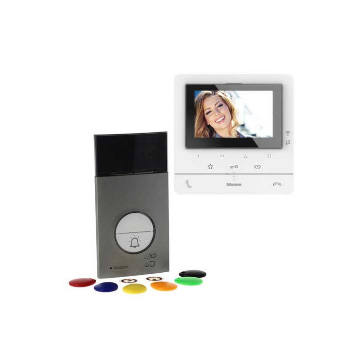 Bticino - Kit portier vidéo couleur classe 100X connecté - Écran 5" - Contrôle d'accès - Réf : BT364614
