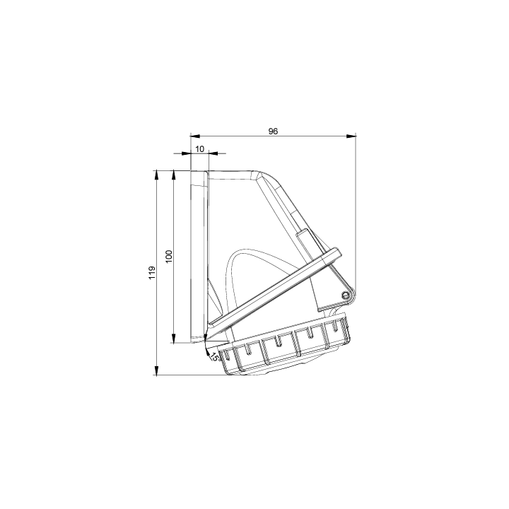 Digital - Prise de Courant Européenne socle 3P+T 16A - 380V IP 67 - 51712 (03822)