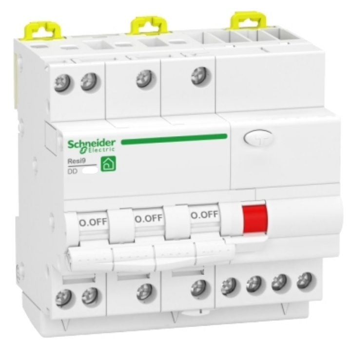 Schneider - Resi9 XP - disjoncteur différentiel - 3P+N - 10A - 30mA - courbe C - type Asi - Réf : R9PDCS10