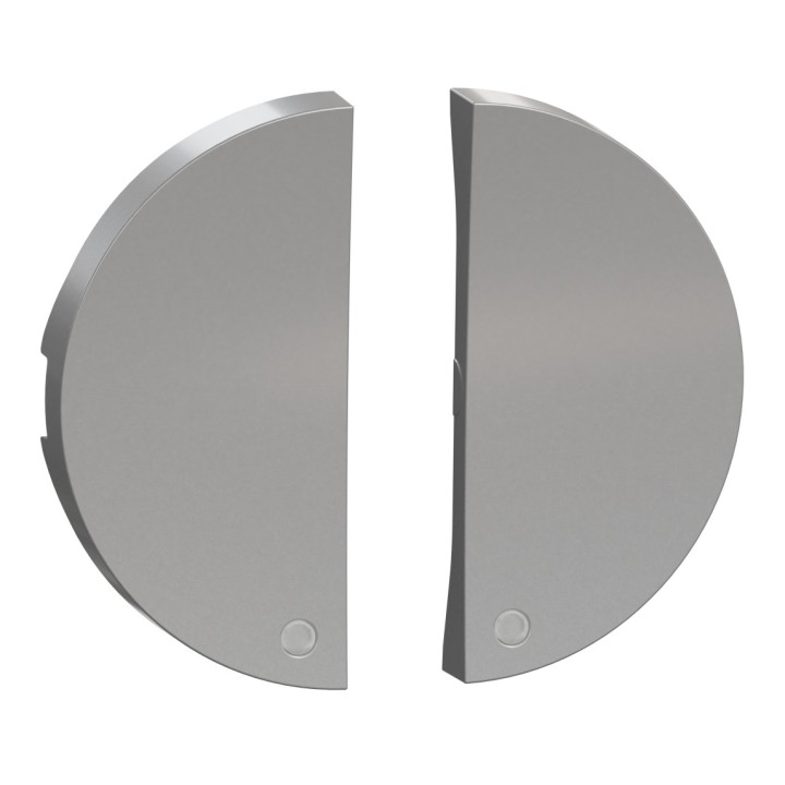 Schneider - 2 demi enjoliveur Odace - Aluminium - livré sans LED - Réf : S530298