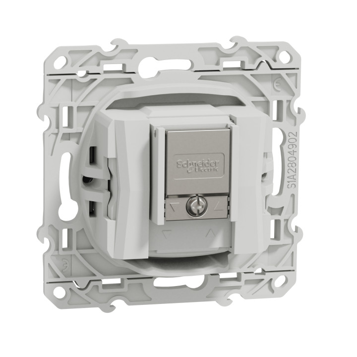 Schneider - Prise TV/FM/SAT Odace - Aluminium - Réf : S530461