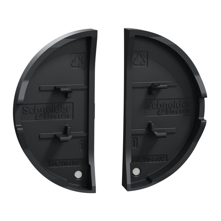 Schneider - 2 demi enjoliveur Odace - Anthracite - livré sans LED - Réf : S540298