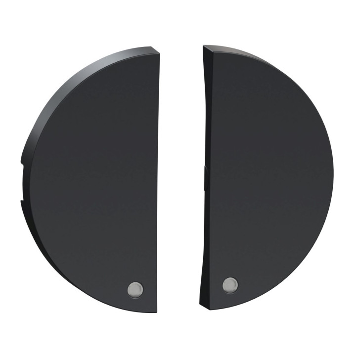 Schneider - 2 demi enjoliveur Odace - Anthracite - livré sans LED - Réf : S540298