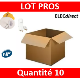 Legrand Batibox - Kit point de centre DCL+ Douille/Fiche SIB - 089337x10+11127x10