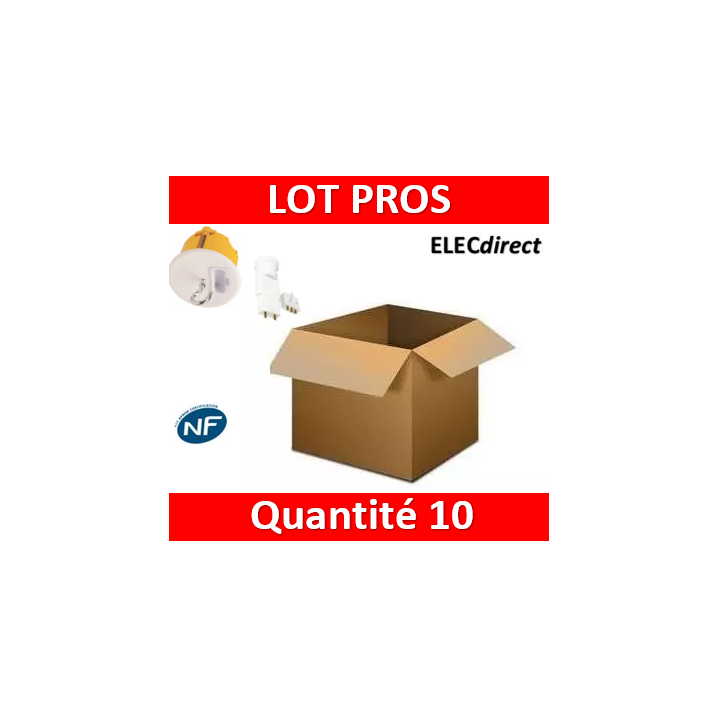 Legrand Batibox - Kit point de centre DCL+ Douille/Fiche SIB - 089337x10+11127x10