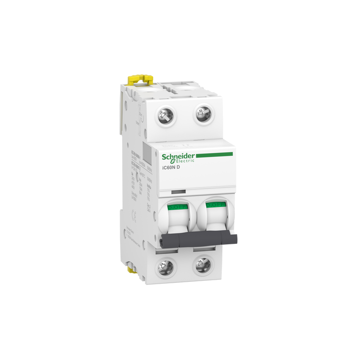 Schneider - Acti9 - iC60N - Disjoncteur - 2P - 25A - 6kA - courbe D - Réf : A9F75225