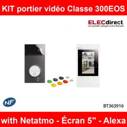 Bticino - Kit portier connecté Classe 300EOS avec Netatmo écran de 5 pouces - Réf : BT363916
