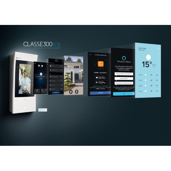 Bticino - Kit portier connecté Classe 300EOS avec Netatmo écran de 5 pouces - Réf : BT363916