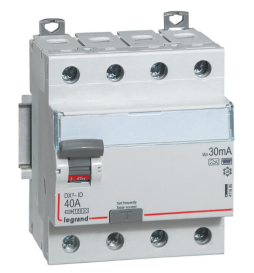 Legrand - Inter diff DX3 - ID 4P 40A - 30mA - type F - Réf : 411695