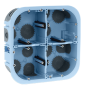 Eur'Ohm - XL Air'métic - Boîte d'encastrement - Etanche à l'air - 2x2 postes- Ø67 - P50 - Réf : 51017