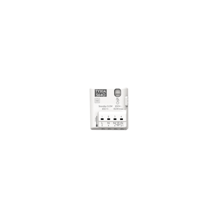 Delta Dore - Récepteur variateur d'éclairage connecté - Équipement sans fil - 1 voie - Marche/arrêt - Réf : TYXIA 5640