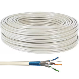 CAE - Câble Grade 3 TV F/FTP - 1x4P LSZH CCA - Couronne 100M - Réf : G3TV41