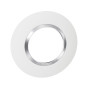 Legrand - Plaque Ronde 1 Poste Dooxie - finition Blanc avec bague effet Chrome - Réf : 600973