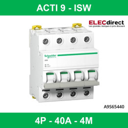 Schneider - Acti9, iSW interrupteur-sectionneur 4P 40A 415VAC - A9S65440