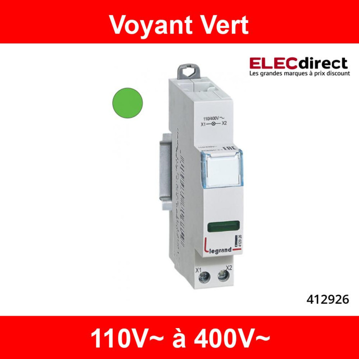 Legrand - Voyant vert 230V - LED - 412926