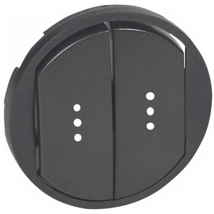 Legrand  - Enjoliveur Double Commande a voyant Céliane - Graphite - 067904