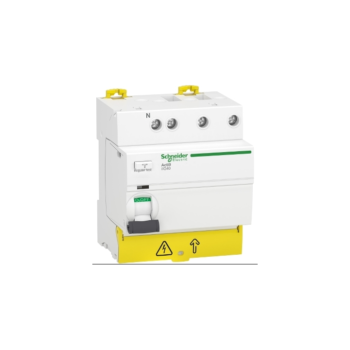 Schneider - Acti9 ilG40 - inter dif tête de groupe - 3P+N - 40A - 30 mA - AC - Réf : A9R67740