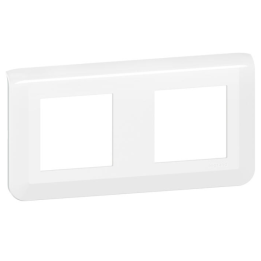Legrand Mosaic - Plaque 2 x 2 modules - 2 postes (4M) - horizontal EU - Réf : 277804L