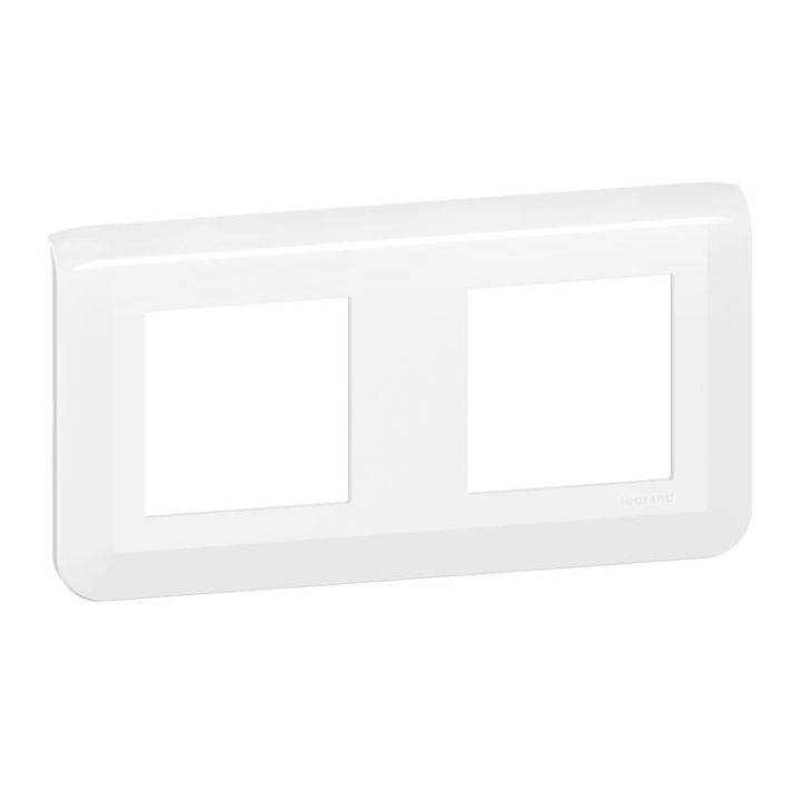 Legrand Mosaic - Plaque 2 x 2 modules - 2 postes (4M) - horizontal EU - Réf : 277804L