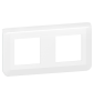 Legrand Mosaic - Plaque 2 x 2 modules - 2 postes (4M) - horizontal EU - Réf : 277804L