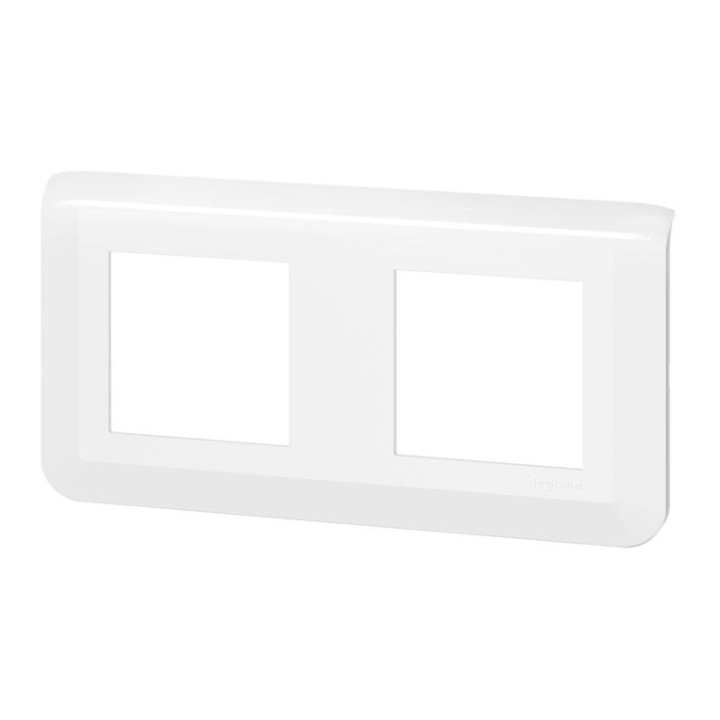 Legrand Mosaic - Plaque 2 x 2 modules - 2 postes (4M) - horizontal EU - Réf : 277804L