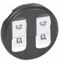 Legrand - Enjoliveur Céliane pour prise double RJ45 - Finition Graphite - Réf : 067952