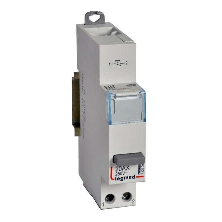 Legrand - Poussoir 20A simple fonction - 250V - 1 NF - 412909
