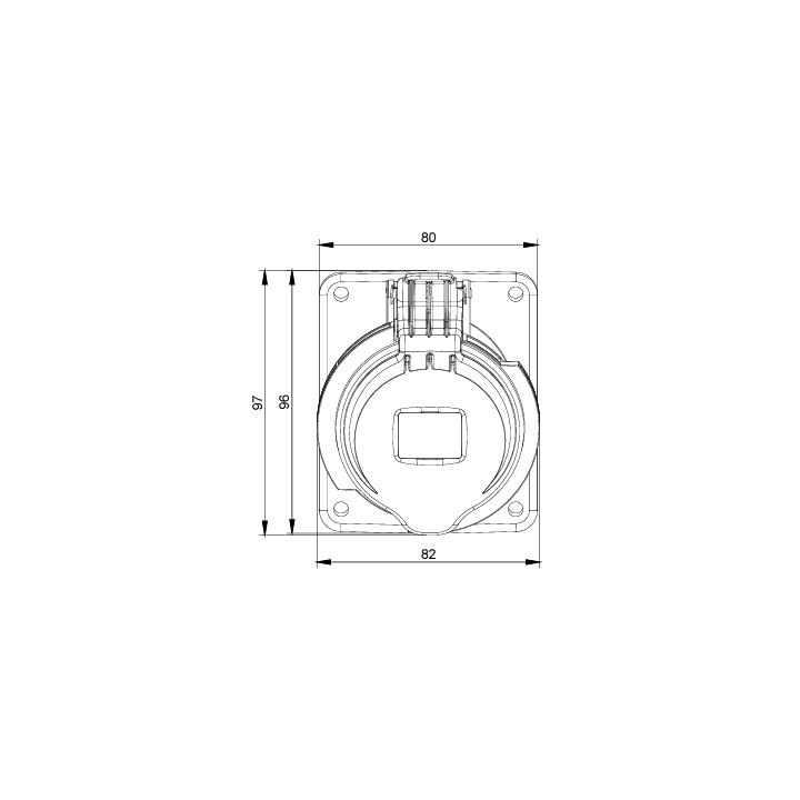 Digital - Prise de Courant Européenne 3P+T 32A - 380V IP 44 - 51114 (03305)