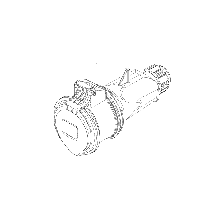 Digital - Fiche femelle 3P+N+T 16A -380V - IP44 - 51416 (03203)