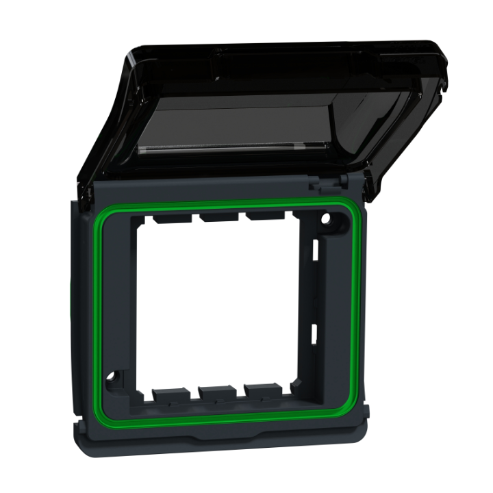 Schneider - Mureva Styl - Adaptateur pour fonction 45x45 composable - IP55 - IK06 - Gris - Réf : MUR35110