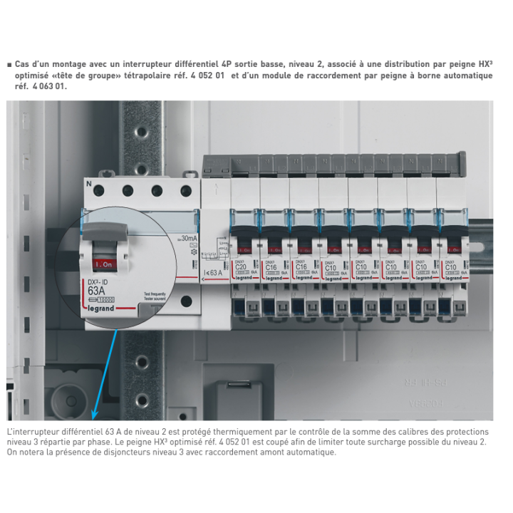 Legrand - Peigne HX3 optimisé tétrapolaire - 12 modules - Réf : 405201