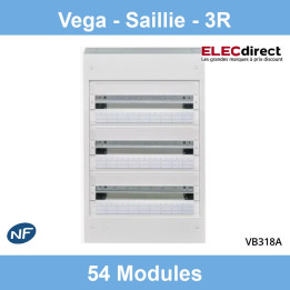 Hager - Coffret Vega largeur 18 modules hauteur 3 rangées - VB318A