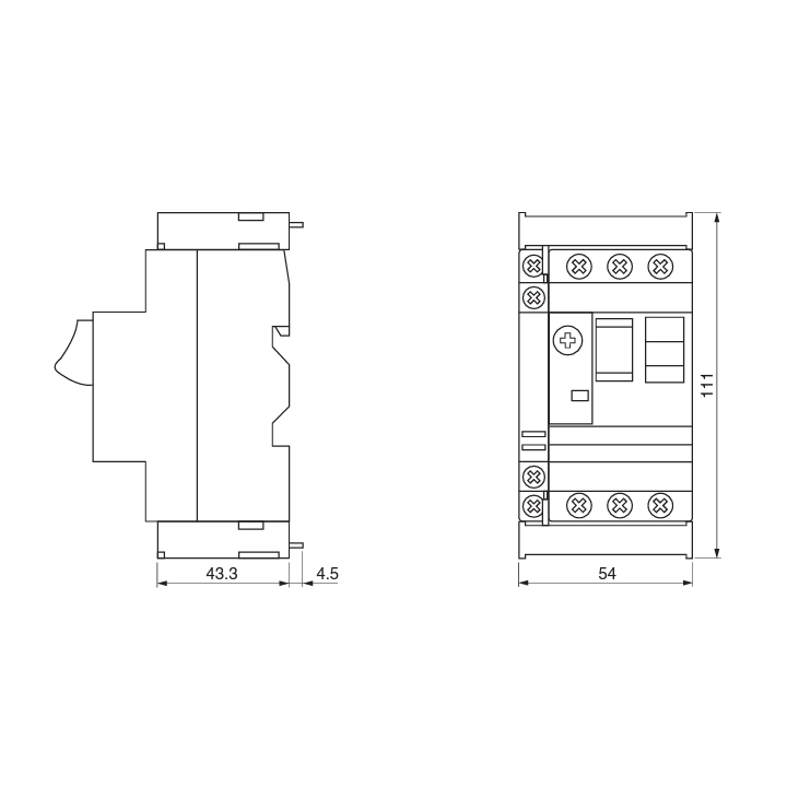 Schneider - Disjoncteur moteur 4A-6,3A - GV2ME10
