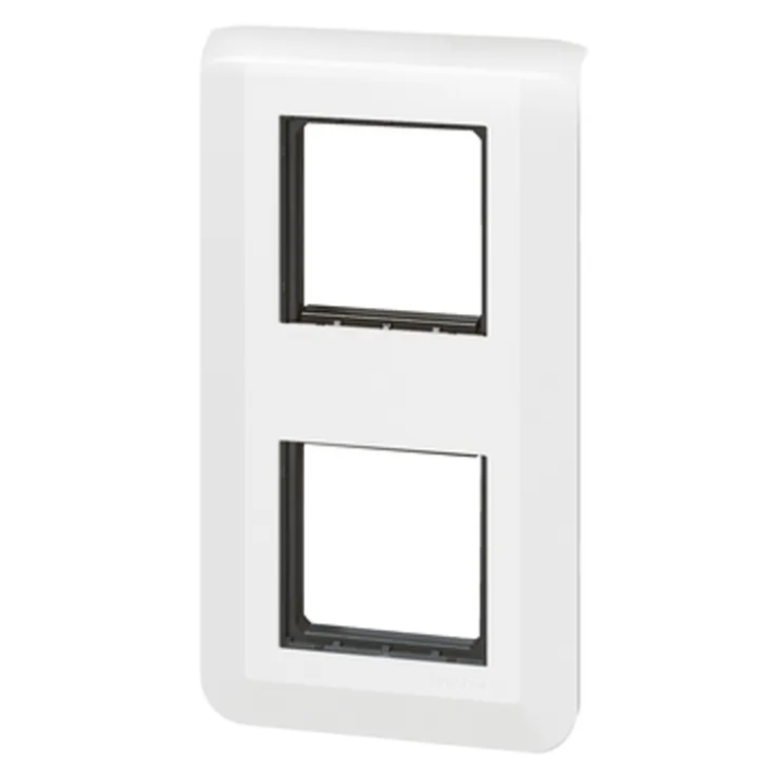 Legrand Mosaic - Plaque 2 x 2 modules + support - 2 postes - vertical - 277822L+080252
