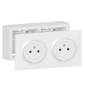 Legrand Dooxie - Kit Cadre saillie 2 postes complet - 2xPC 2P+T - précâblée - 600042+600802+600332