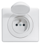 Legrand - Prise de courant 2P+T Céliane complète Étanche - IP44 - Blanc - Réf : 099170