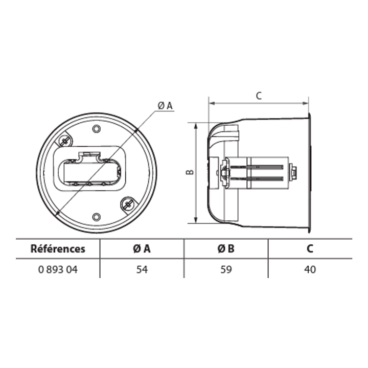 Legrand Batibox - Boîte luminaires pour applique - Prof. 40 - 089304