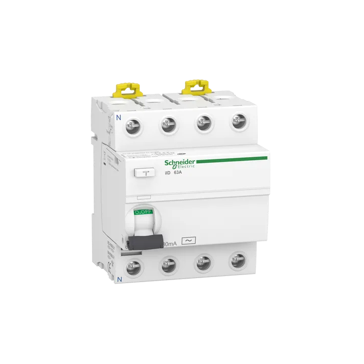 SCHNEIDER - Interrupteur Différentiel 4P - 63A - 30mA - AC - Réf : A9R11463