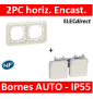 Legrand Plexo - Prises 2x2P+T horizontal précâblées Plexo encastré blanc - 16 A - 250 V - 069642+069694