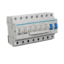 Hager - Inverseur de source manuel tétrapolaire 4P 63A - 3 positions 1/0/2 - 8 modules - Réf : SF463