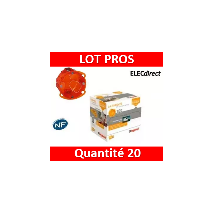 Legrand Batibox - Boîte multimatériaux 1 poste profondeur 40 mm - 080101x20