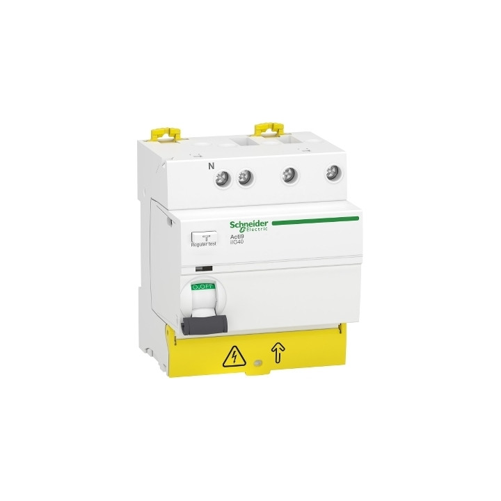 Schneider - Acti9 ilG40 - interrupteur différentiel tête de groupe - 3P+N - 25A - 30 mA - Type AC - Réf : A9R67725