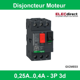 Schneider - Disjoncteur moteur 0,25A-0,40A - GV2ME03
