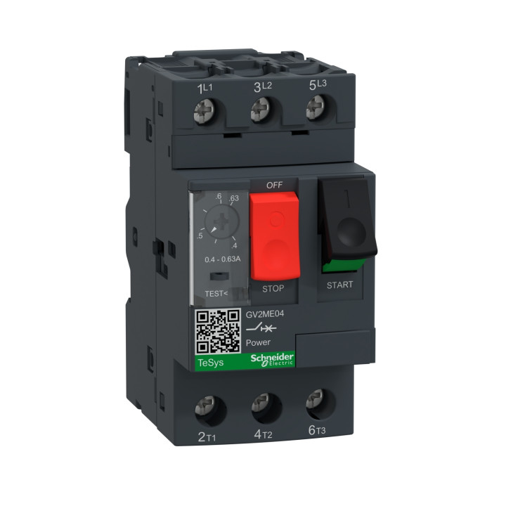 Schneider - Disjoncteur moteur 0,40A-0,63A - GV2ME04