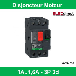 Schneider - Disjoncteur moteur 1A-1,6A - GV2ME06