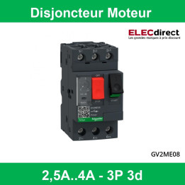 Schneider - Disjoncteur moteur 2,5A-4A - GV2ME08