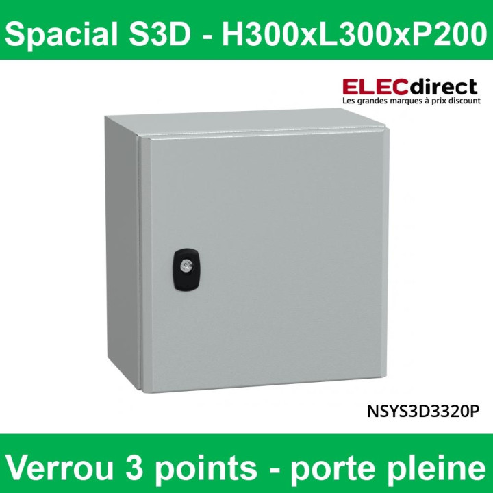 Schneider - Coffret SPACIAL S3D 300x300x200  - Réf : NSYS3D3320P