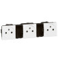 Legrand Mosaic - Triple prise de courant 2P+T 16A Surface blanc - Précablées Mosaic 3x2 modules - 230V - 077136
